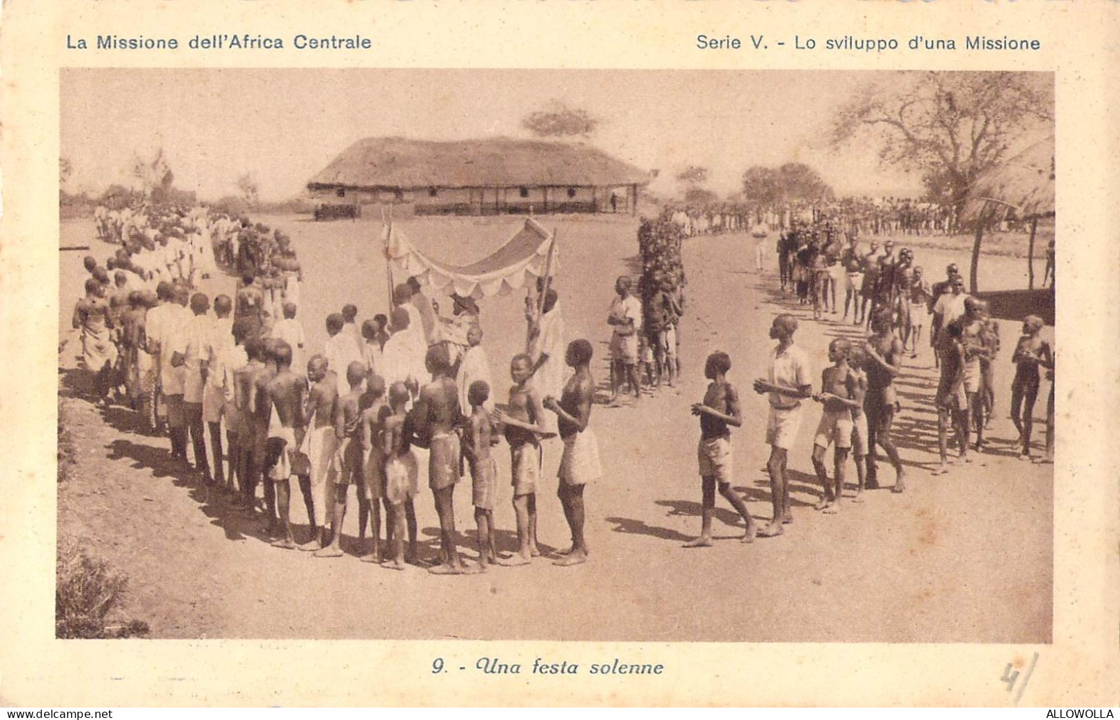 26880 "LA MISSIONE DELL'AFRICA CENTRALE-LO SVILUPPO D'UNA MISSIONE-UNA FESTA SOLENNE"VERA FOTO -CART.POST.NON SPED. - República Centroafricana