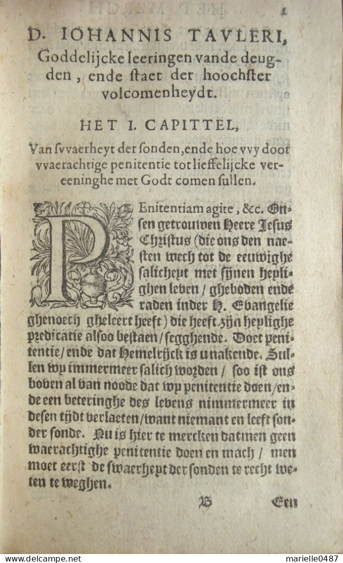 DEVOTION - Taulerus 1634 Anvers - Het Merch Der Zielen - Antique