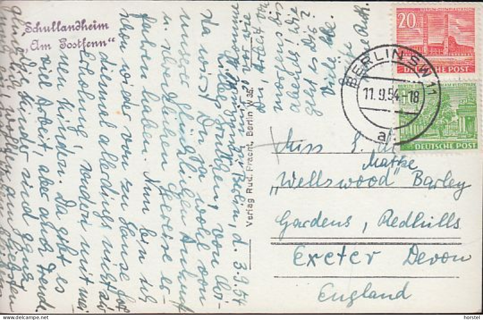 D-14055 Berlin - Schullandheim "Am Postfenn" - 2x Nice Stamps "Alt Berlin" - Charlottenburg