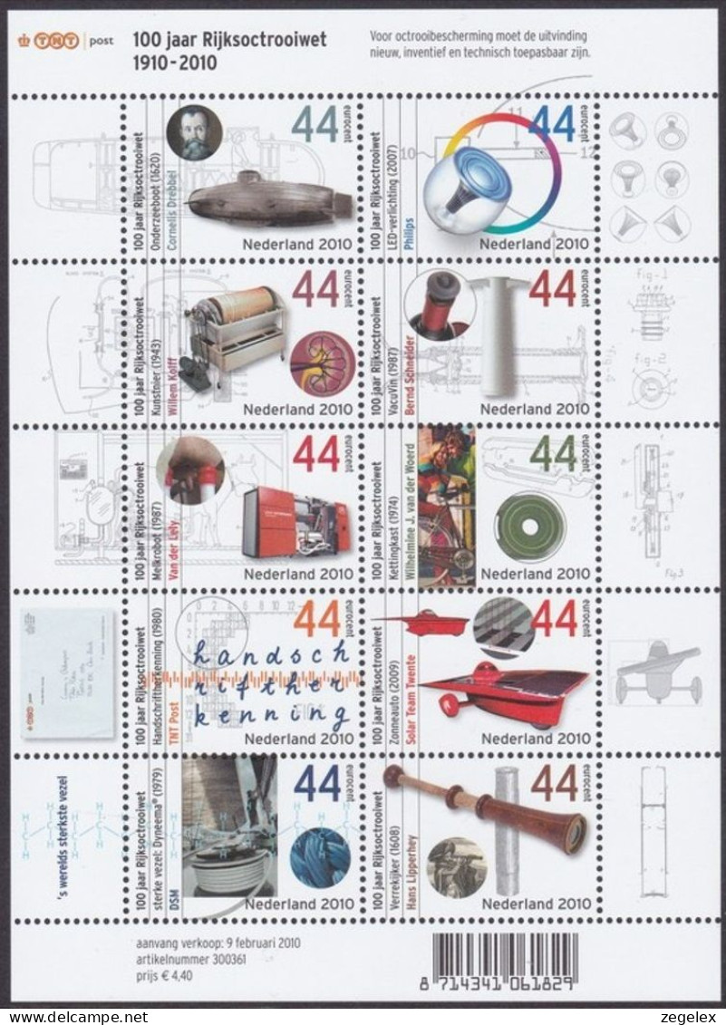 2010 Rijksoctrooiwet NVPH  V2697 MNH/**/postfris.  - Neufs