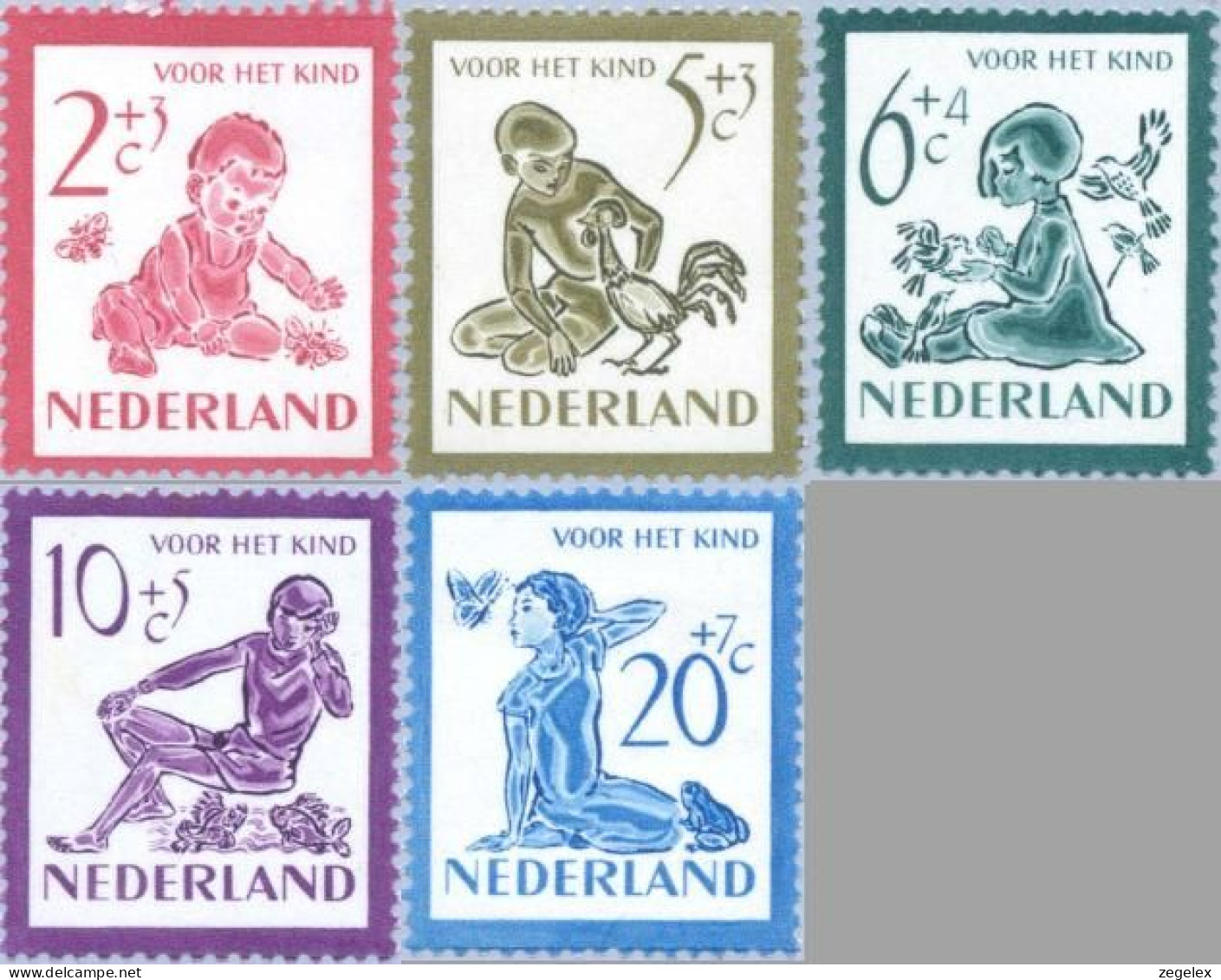 1950 Kind NVPH 563-567 Ongestempeld, Hinged - Unused Stamps