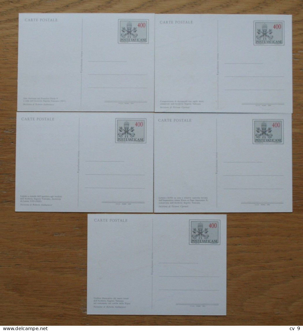 5 Postal Stationery Cards Carte Postale 1984 POSTFRIS / MNH / ** VATICANO VATICAN VATICAAN - Enteros Postales