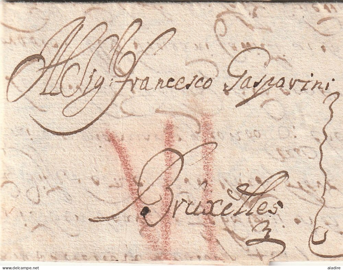 1646 / 1799 - Collection of 5 FIVE 17th & 18th century letters from Netherland to France, Belgium and Italy of today