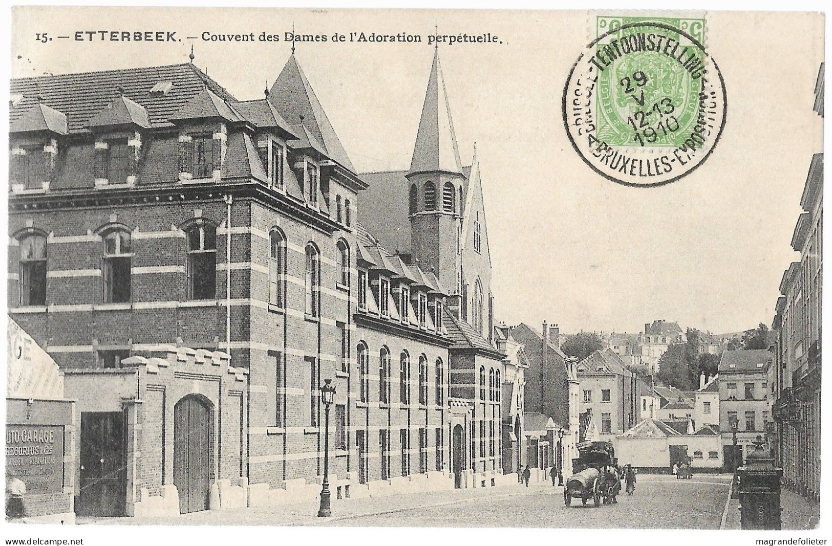 CPA CARTE POSTALE BELGIQUE BRUXELLES-ETTERBEEK COUVENT DES DAMES DE L' ADORATION 1910 - Etterbeek