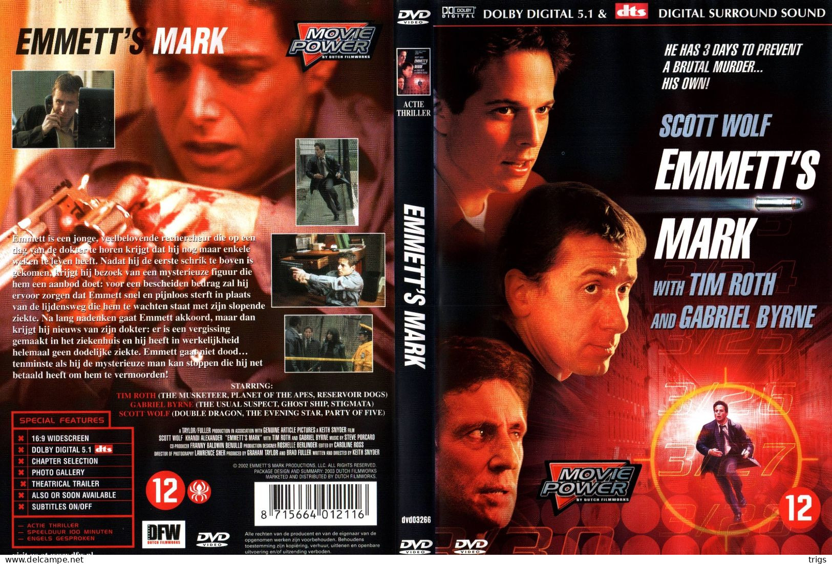 DVD -  Emmett's Mark - Policiers