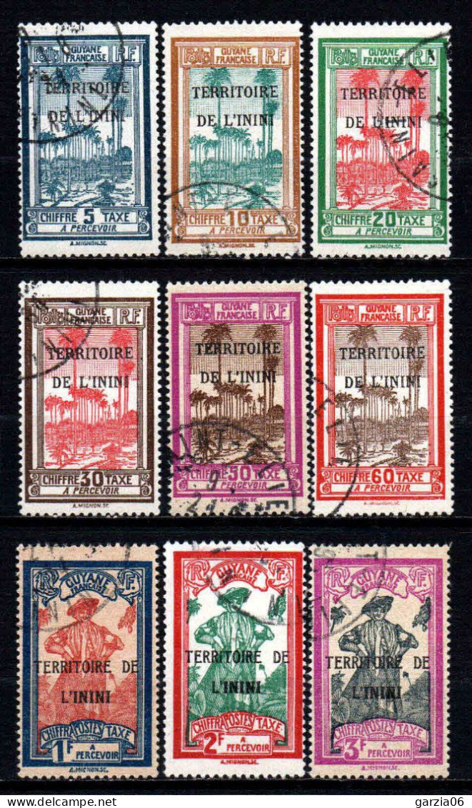 Inini  - 1932  -  Timbres Taxe  N° 1 à 9 - Oblit - Used - Used Stamps