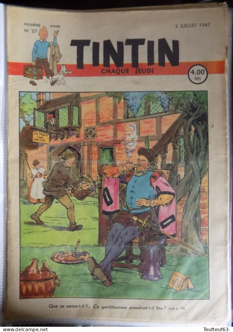 Tintin N° 27 De 1947 Couv. ? - Tintin