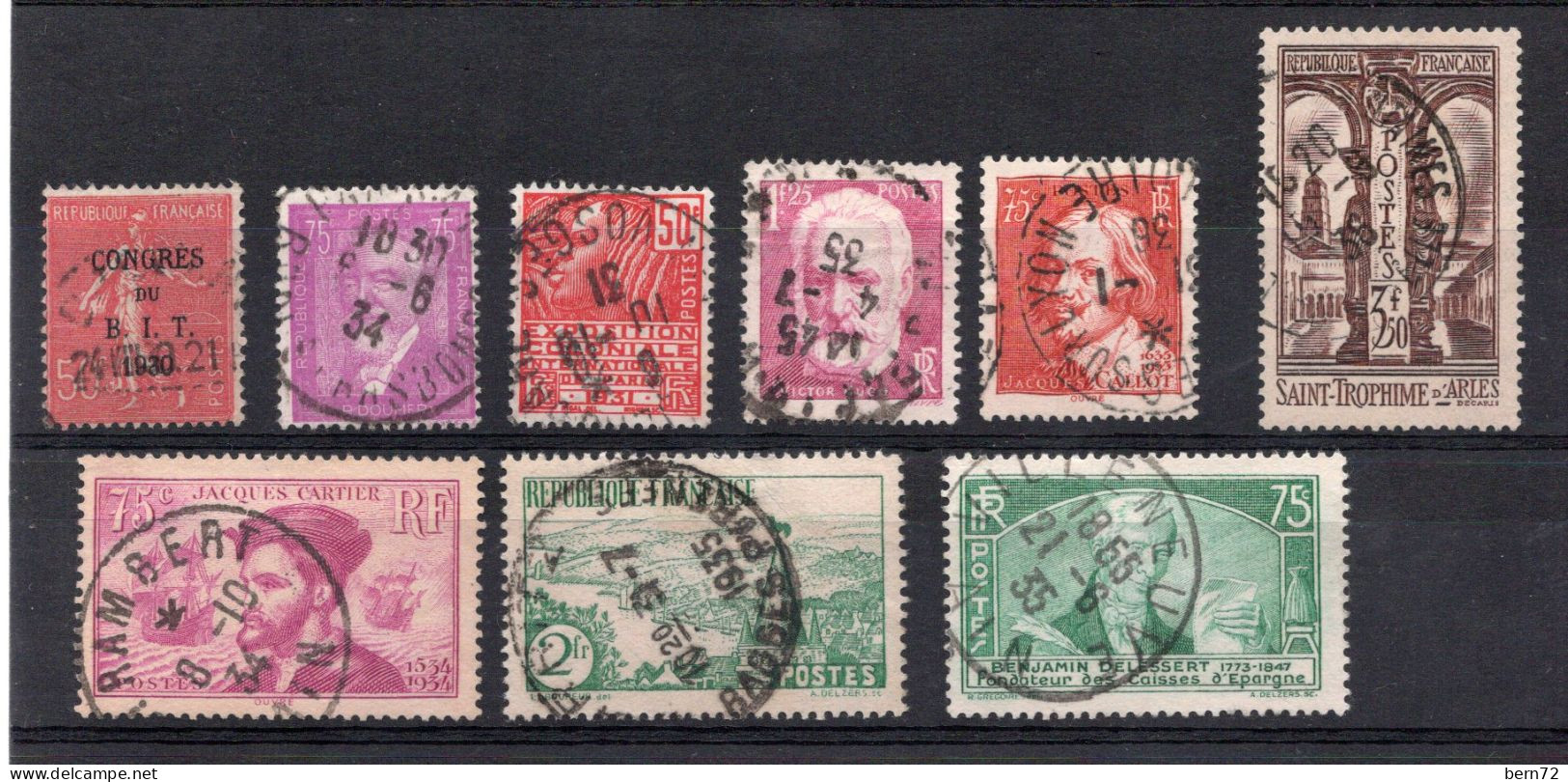 Lot - Obl : 264 ; 272 ;292 ;296 ;301 ;302 ;303 ;304 ;306 Obl. TTB - Cote16.50€ - Used Stamps
