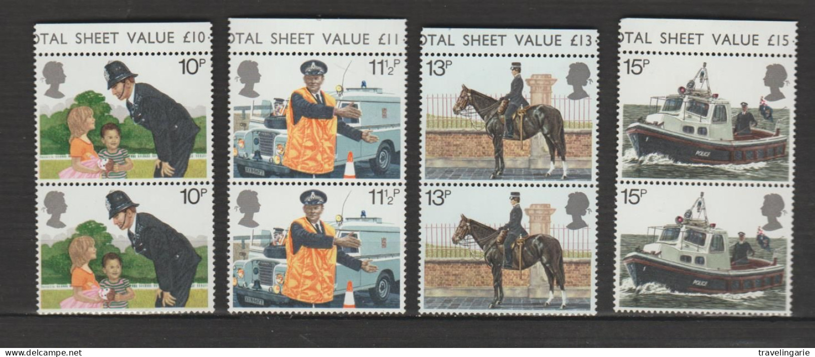 Great Britain 1979 150-th Anniversary Metropolitian Police - Pairs With Selvage MNH ** - Nuevos