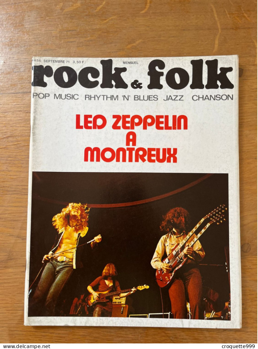 1971 ROCK FOLK 56 Led Zeppelin A Montreux  Bob Dylan Vangelis Jazz A Nice Magma - Musik