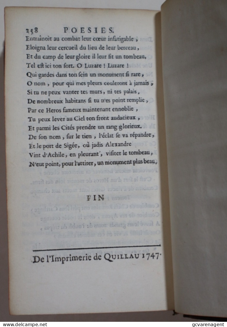 LES OEUVRES DE MONSIEUR DE LA FOSSE NOUVELLE EDTION TOME PREMIER 309 PAGES M.DCC.XLVVII TOME SECOND M.DCC.XLVII 258 PAGE - 1701-1800