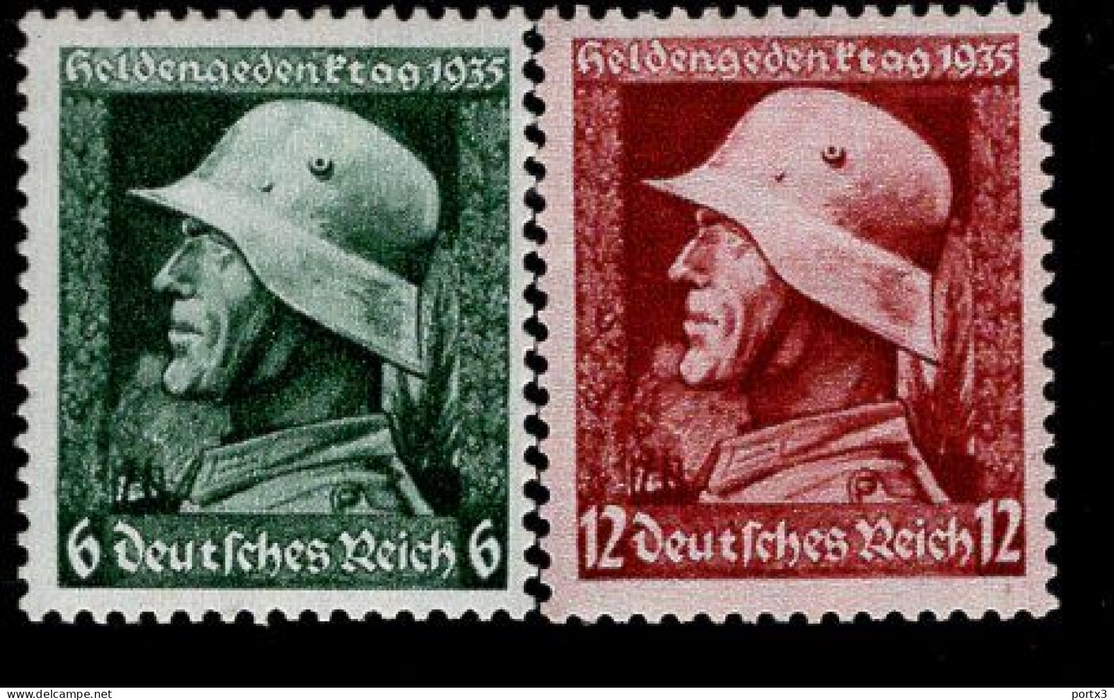 Deutsches Reich 569 - 570 Y Heldengedenktag MNH Postfrisch ** Neuf - Ungebraucht