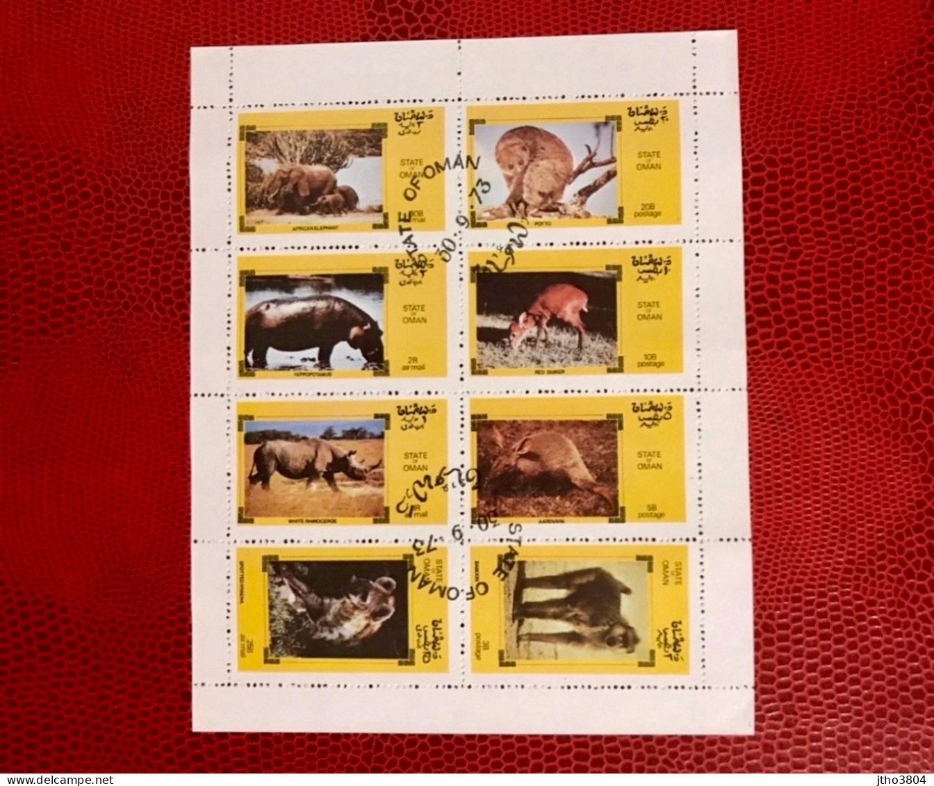 OMAN UAE 1973 Bloc 8v Used Mi Mamíferos Mammals Säugetiere Mammiferi Mammifère UNITED ARAB EMIRATES - Other & Unclassified