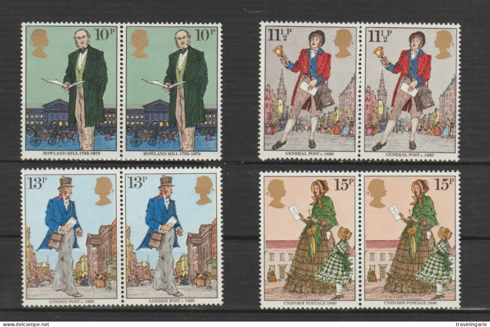 Great Britain 1979 Death Centenary Of Sir Rowland Hill - Pairs MNH ** - Unused Stamps