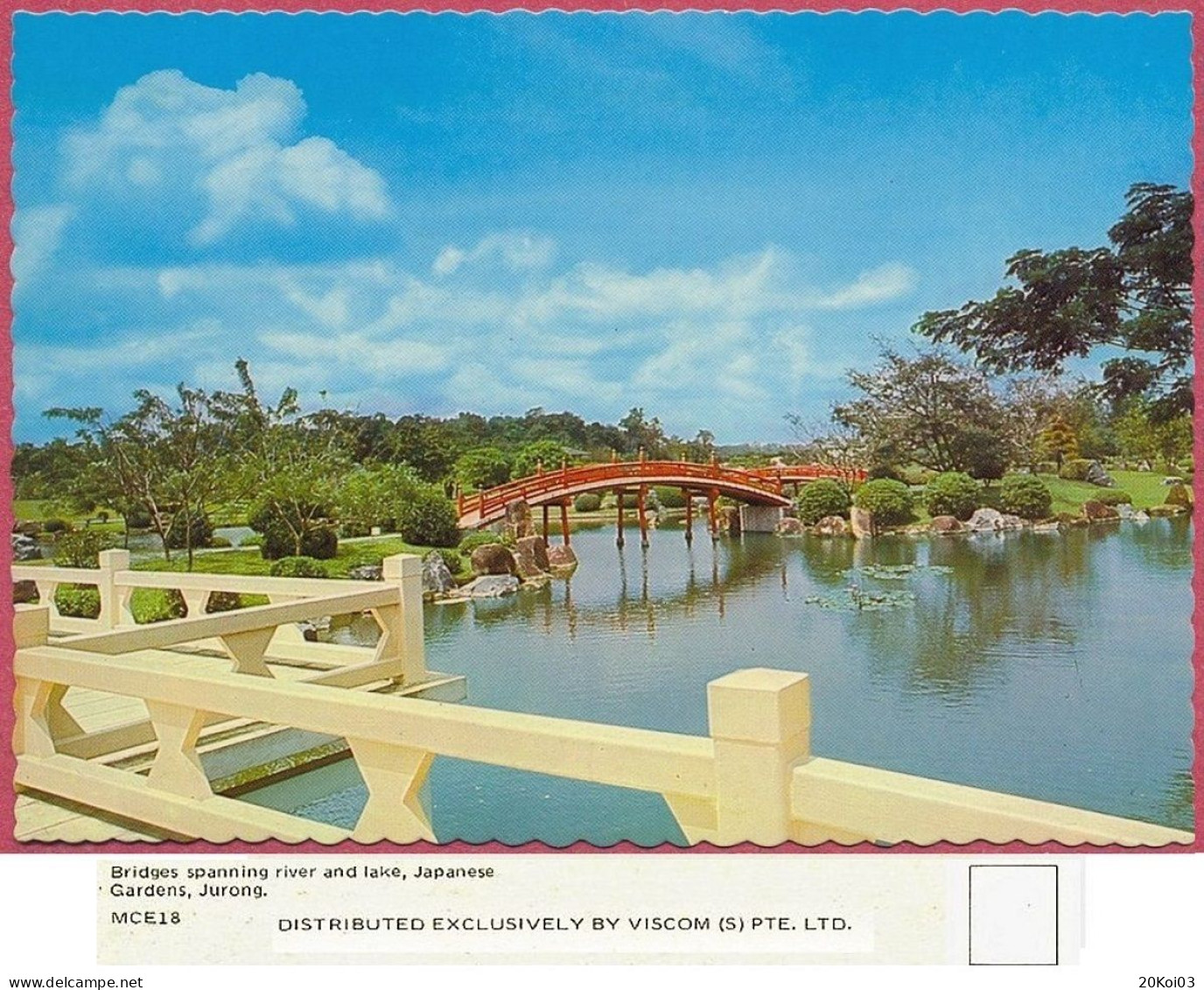 Singapore Japanese Gardens, Jurong +/-1978's MCE18 DISTRIBUTED EXCLUSIVELY BY VISCOM (S) PTE. LTD. Vintage UNC_cpc - Singapour
