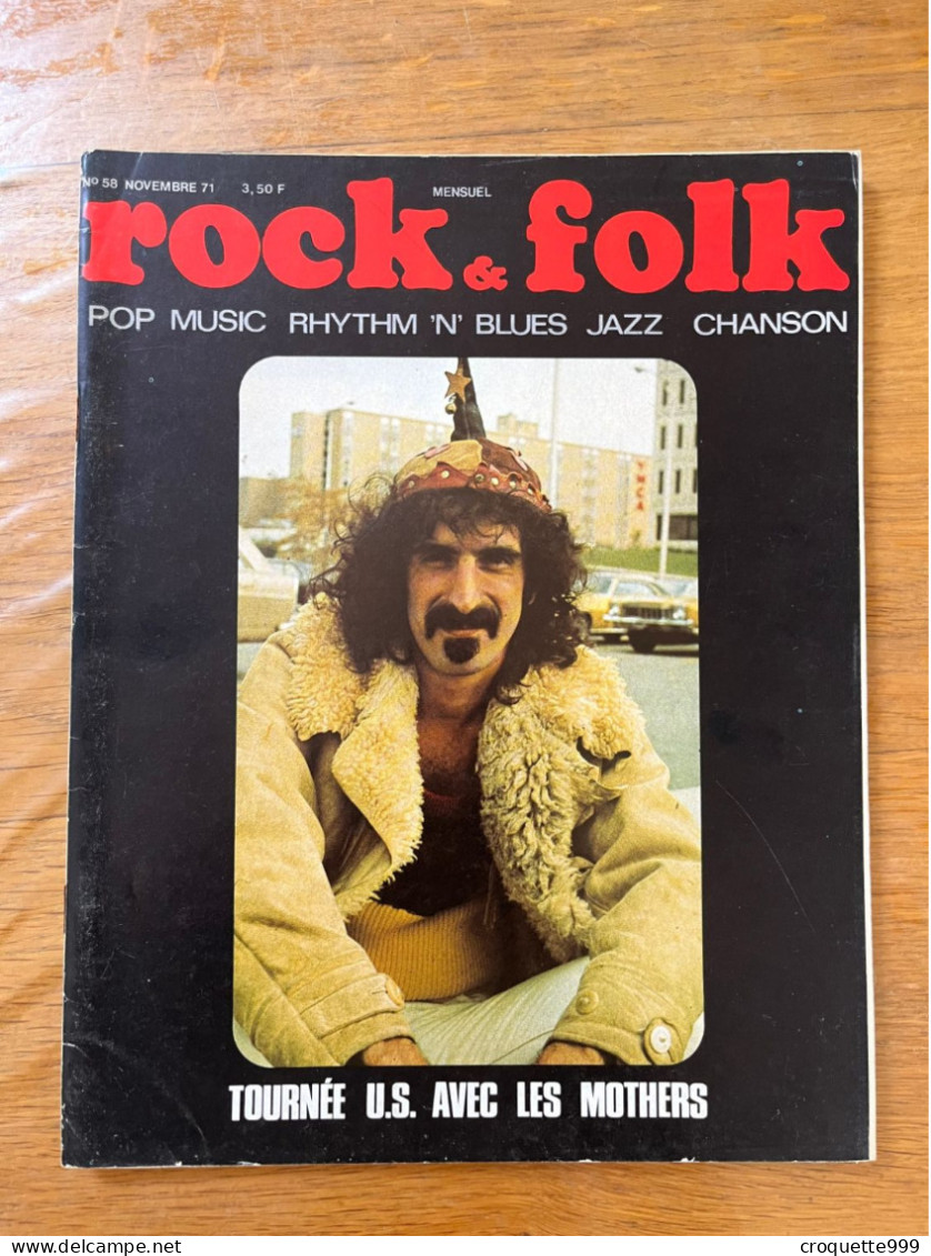 1971 ROCK FOLK 58 Les Mothers Zappa Ray Charles Janis Joplin Amon Duul L Cohen - Musique