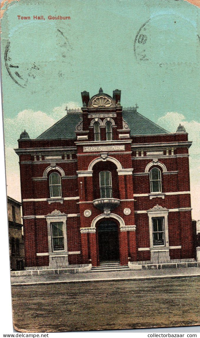 Postcard New South Wales Goulburn Town Hall Made In Saxony For G. Giovanardi , Sidney - Sydney