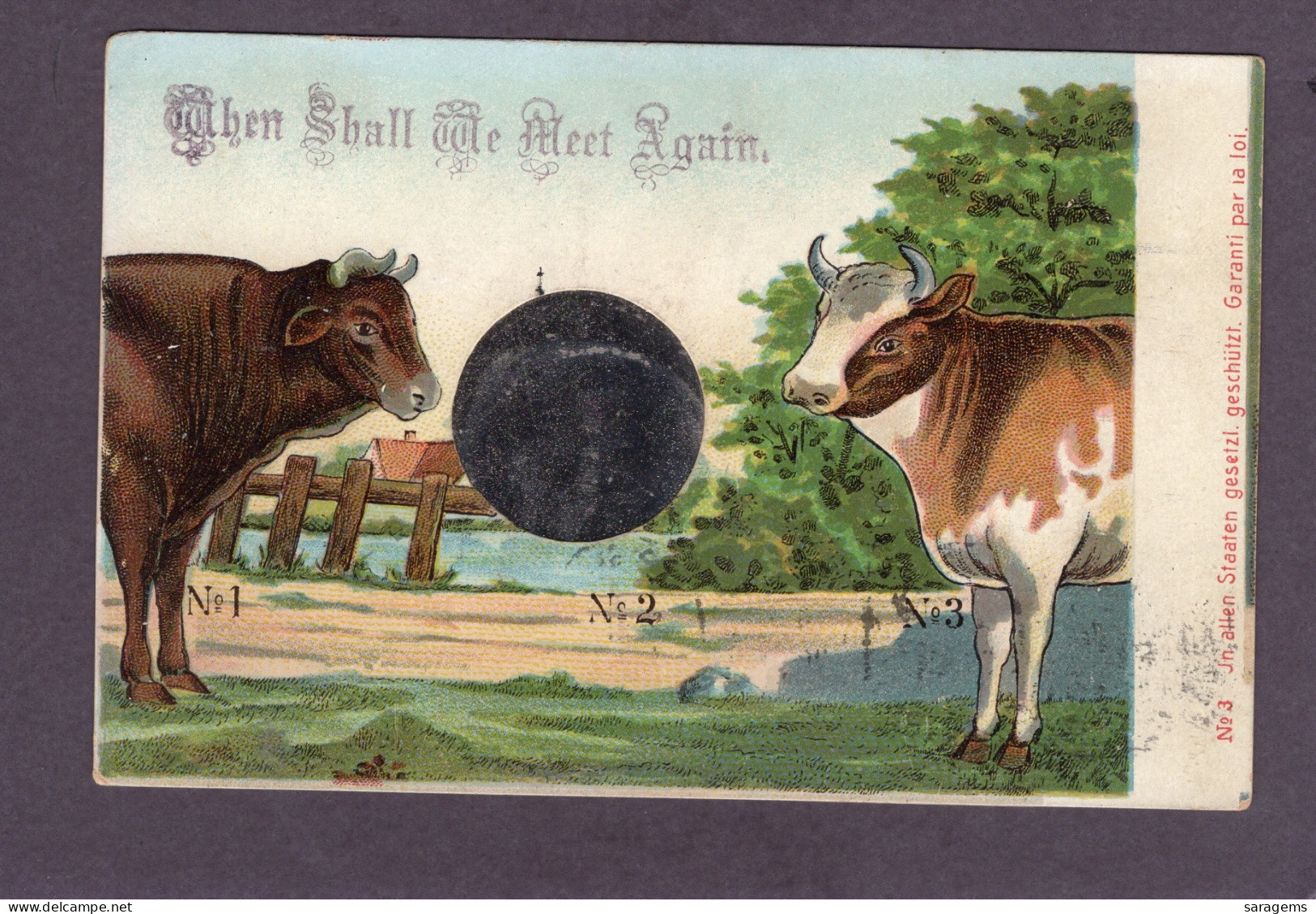 "When Shall We Meet Again?"1906 Silver Coin - Antique Fantasy Postcard - Vertellingen, Fabels & Legenden