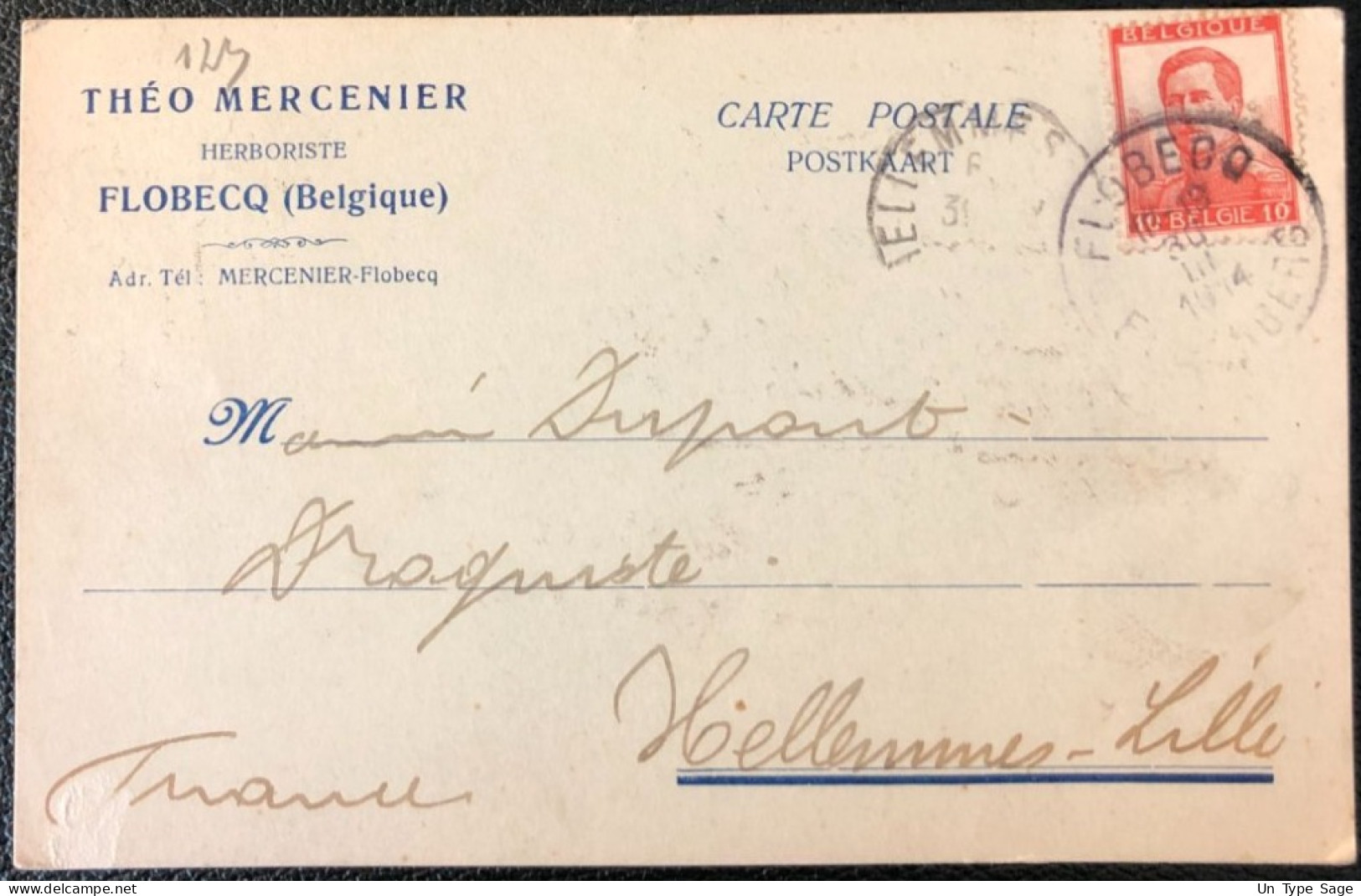 Belgique, Divers Sur CPA, Cachet FLOBECQ 1914 - (A540) - Autres & Non Classés