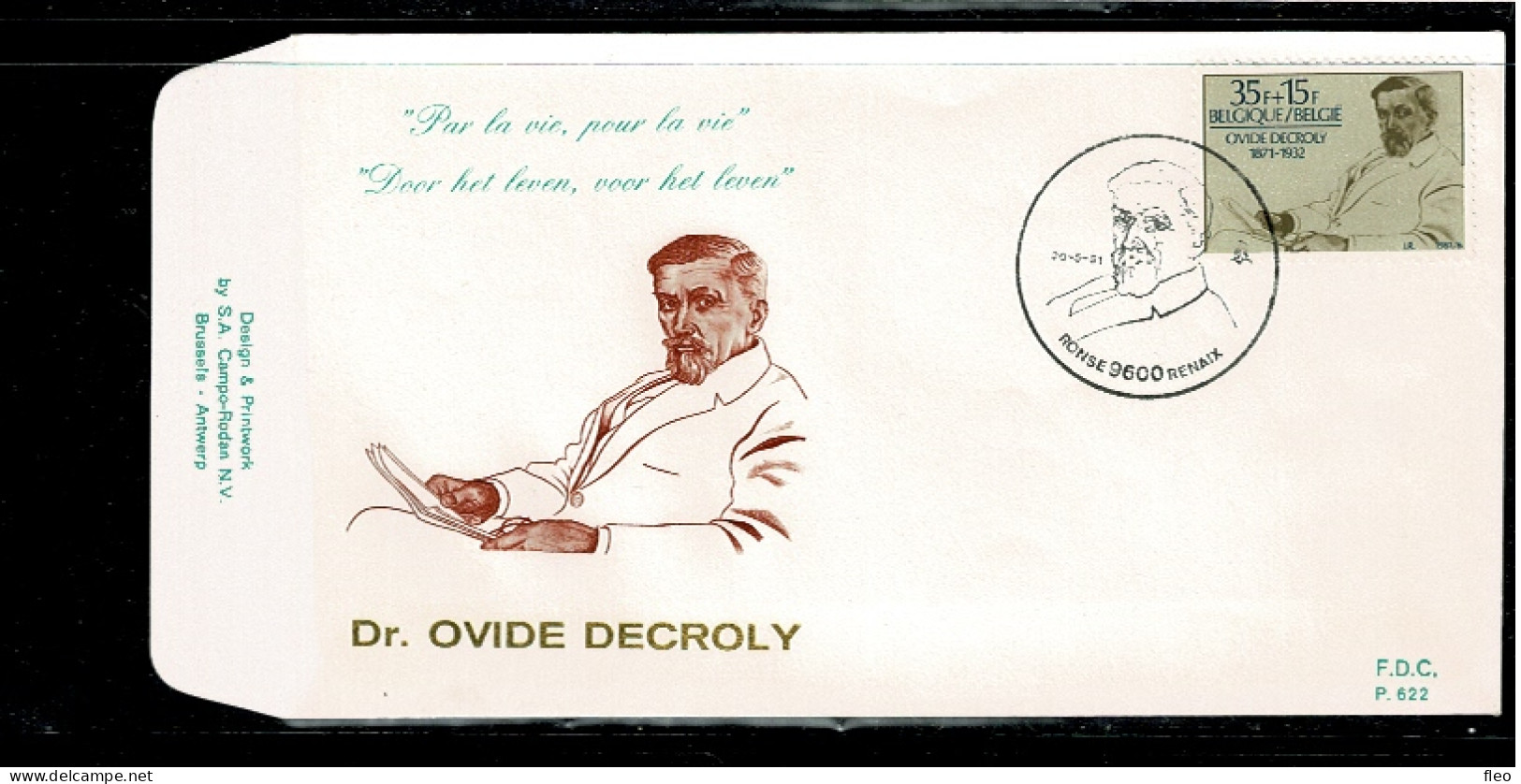 1981 2009 FDC ( Ronse ) : " Dr.Ovide Decroly " - 1981-1990