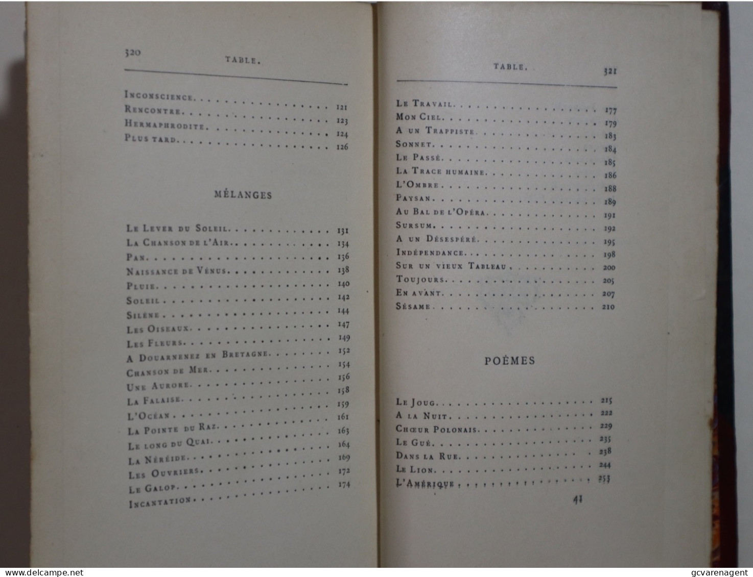 OEUVRES DE SULLY PRUDHOMME - POËSIES 1856-1866 STANCES & POEMES -322 PAGES TRES BON ETAT - 165 X 100 X 25 MM