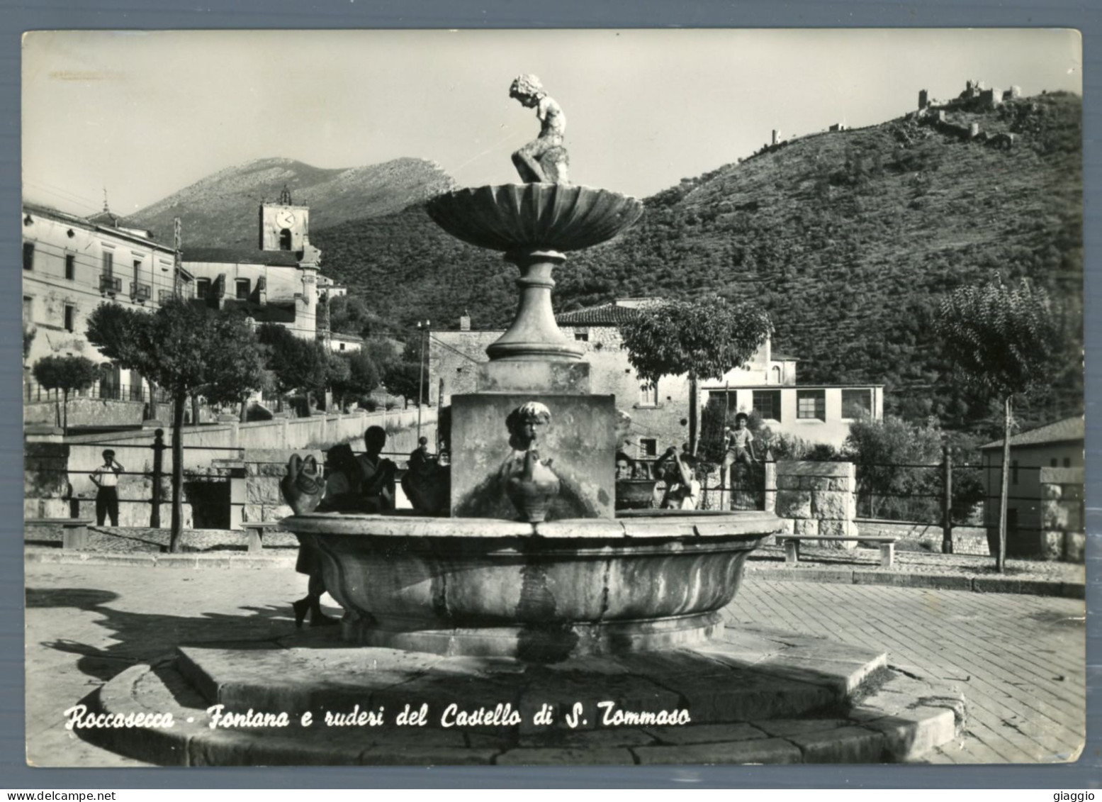 °°° Cartolina - Roccasecca - Fontana E Ruderi Del Castello Di S. Tommaso - Viaggiata °°° - Frosinone