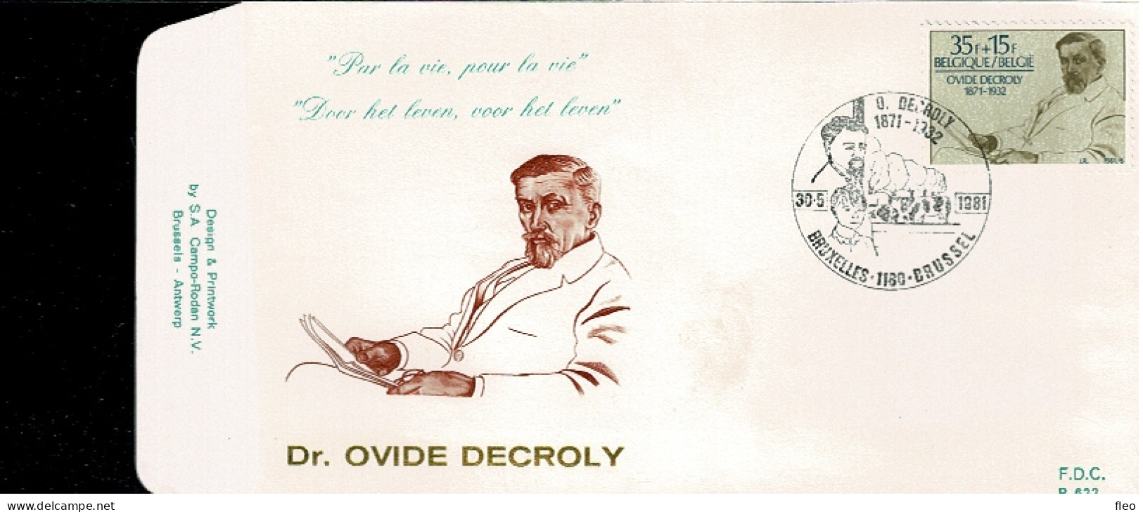 1981 2009 FDC ( Brux/Brus) : " Dr.Ovide Decroly " - 1981-1990