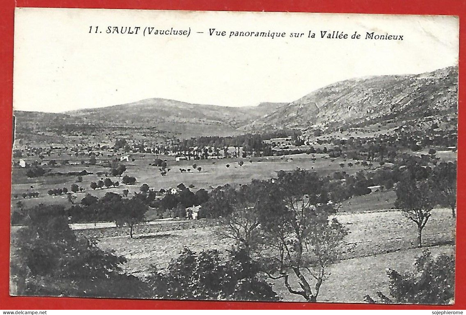 Sault (84) Vue Panoramique Sur La Vallée De Monieux 2scans 07-07-1925 - Other & Unclassified