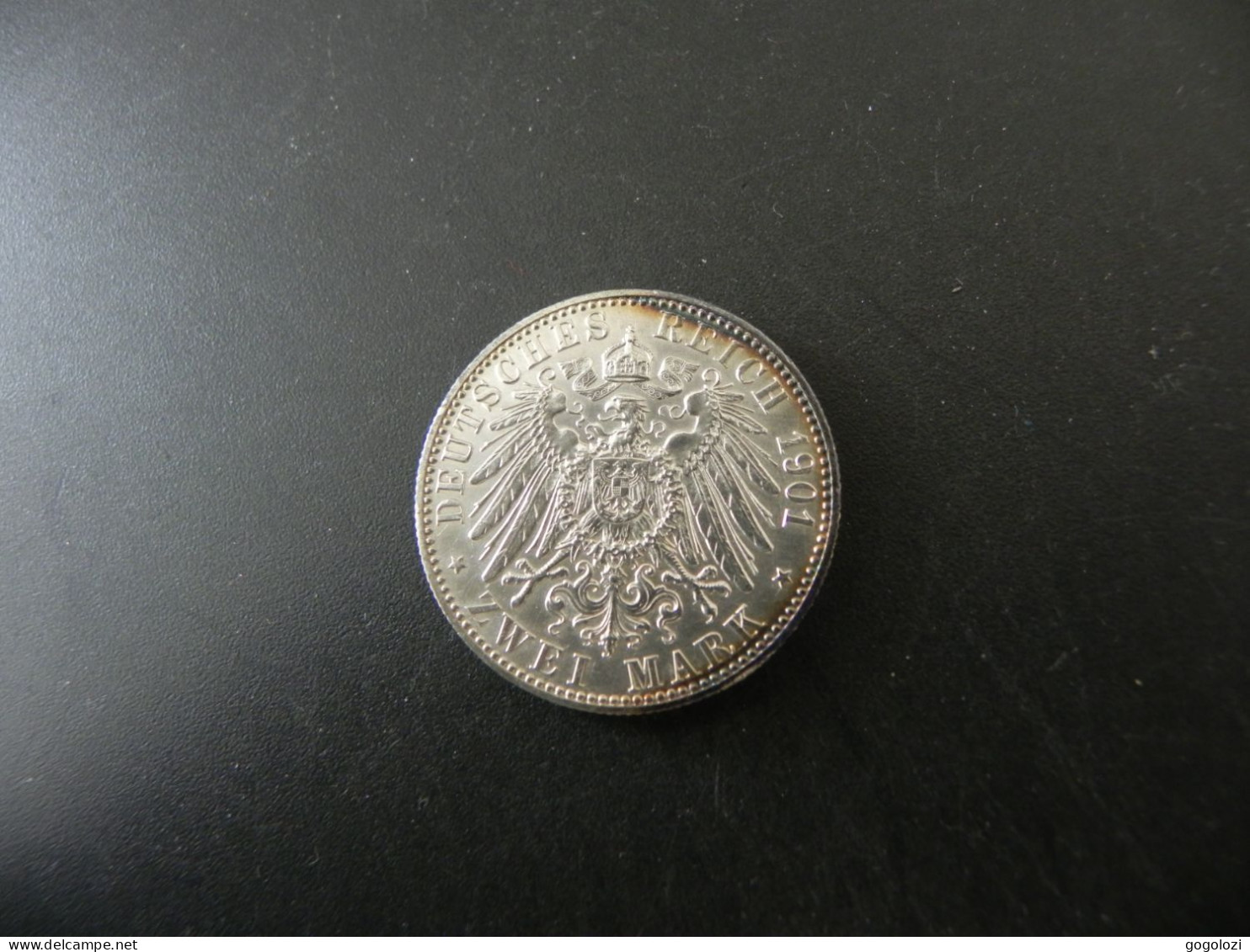 Deutschland Germany Preussen 2 Mark 1901 Silver - 2, 3 & 5 Mark Argento