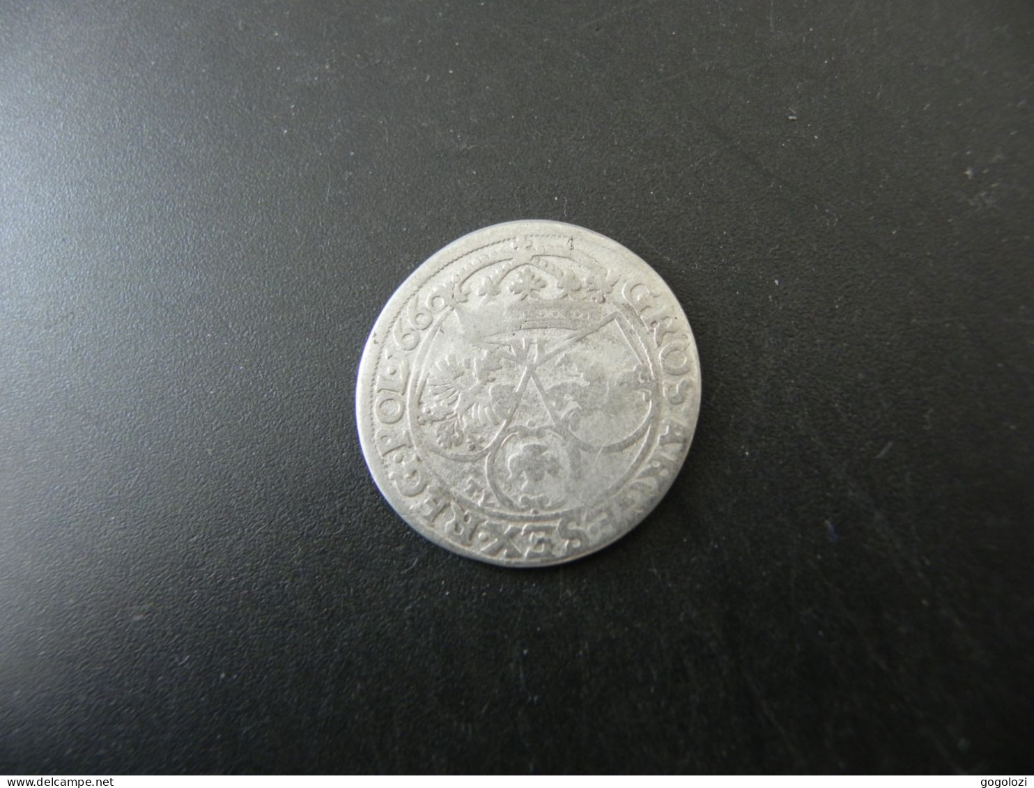 Poland 6 Groschen 1660 Silver - Polonia