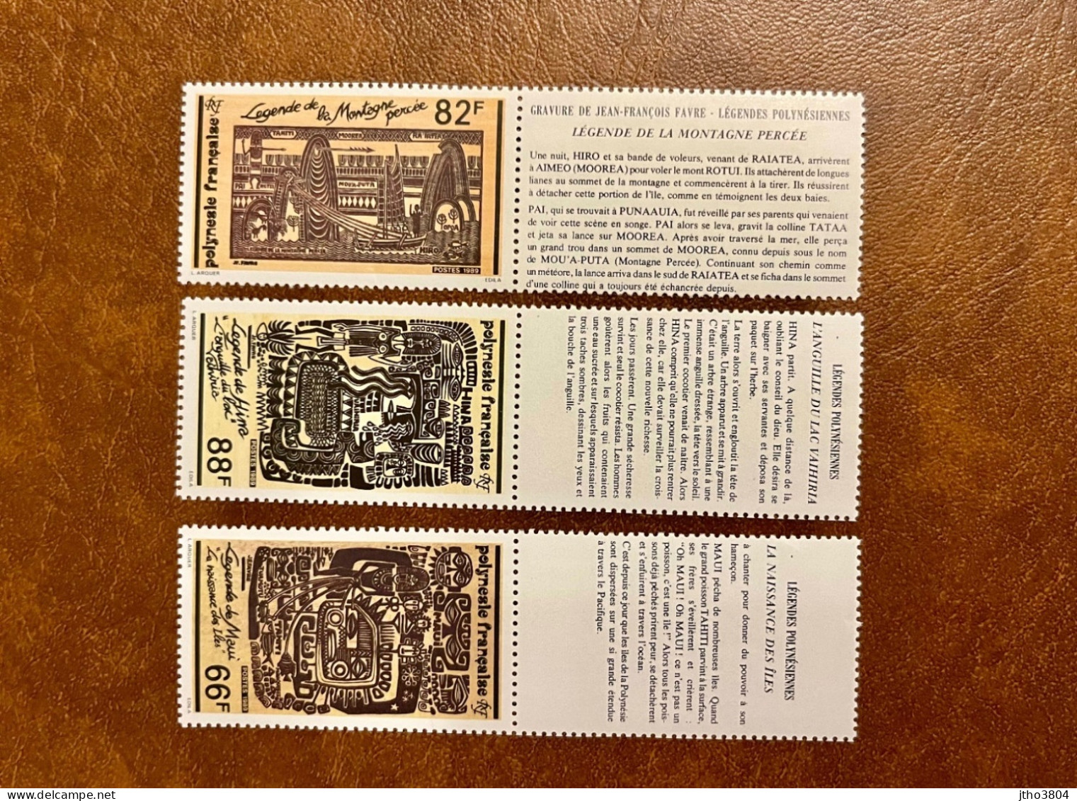 POLYNÉSIE FRANCAISE 1989 3v Neuf MNH ** YT 347A 349A Mi FRENCH POLYNESIA FRANZOSISCH POLYNESIEN - Unused Stamps