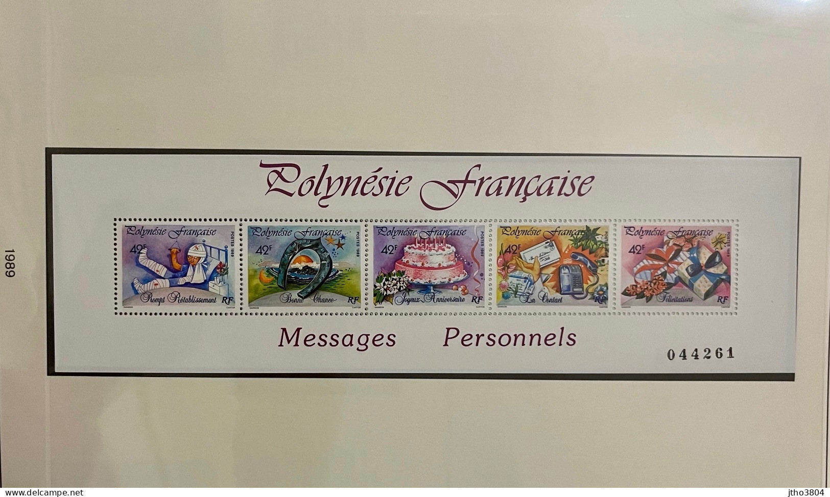 POLYNÉSIE FRANCAISE 1989 Bloc 5v Neuf MNH ** YT 338 342 Mi FRENCH POLYNESIA FRANZOSISCH POLYNESIEN - Unused Stamps