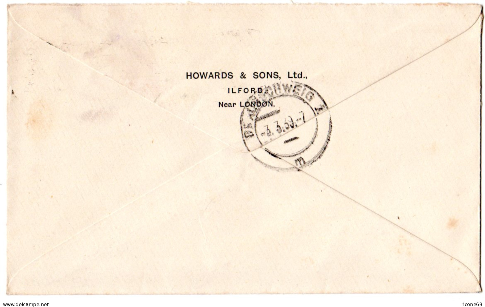 GB 1939, 1d With Perfin On 1 1/2d Stationery Cover From Ilford To Germany - Other & Unclassified
