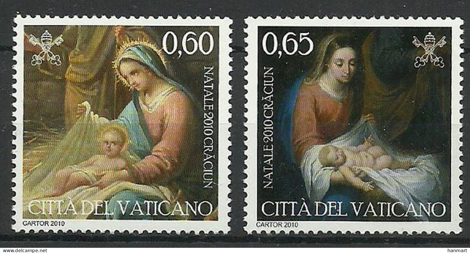 Vatican City 2010 Mi 1686-1687 MNH  (ZE2 VTC1686-1687) - Noël