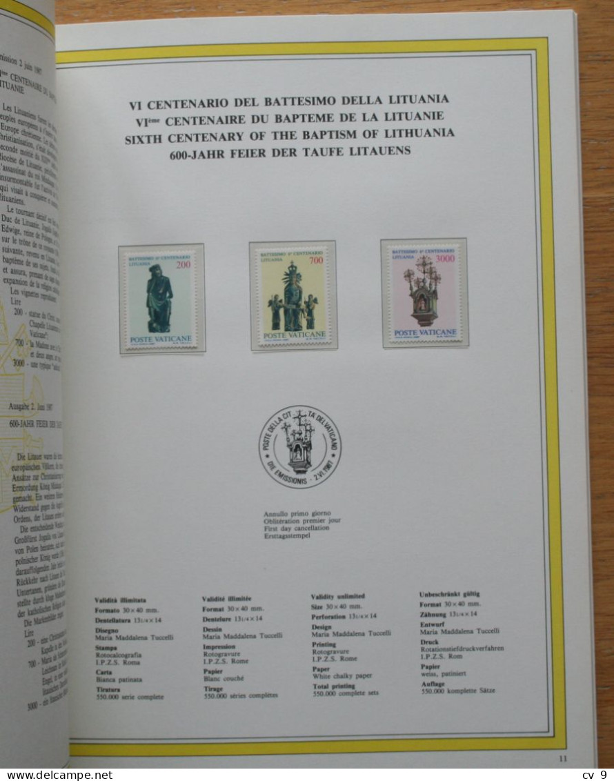 Complete + Postcards + Vignette CAPEX + 1987 Yearbook POSTFRIS / MNH / **  VATICANO VATICAN VATICAAN - Volledige Jaargang