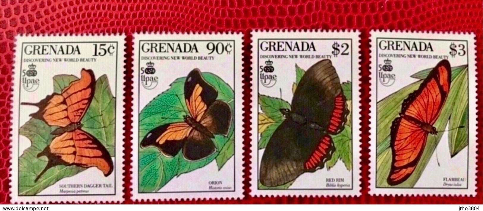 Grenada Grenadines 1990 4 V Neuf ** MNH Farfalle Papillons Butterflies Mariposas Schmetterlinge - Papillons