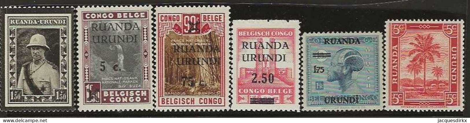 Ruanda-Urundi   .   OBP    .   6 Zegels    .  **    . Postfris .   /   .   Neuf Avec Gomme Et SANS Charnière - Unused Stamps