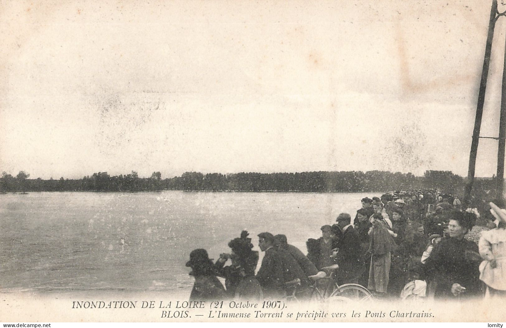 41 Blois Inondation Inondations Octobre 1907 CPA L' Immense Torrent Se Précipite Vers Les Ponts Chartrains - Blois