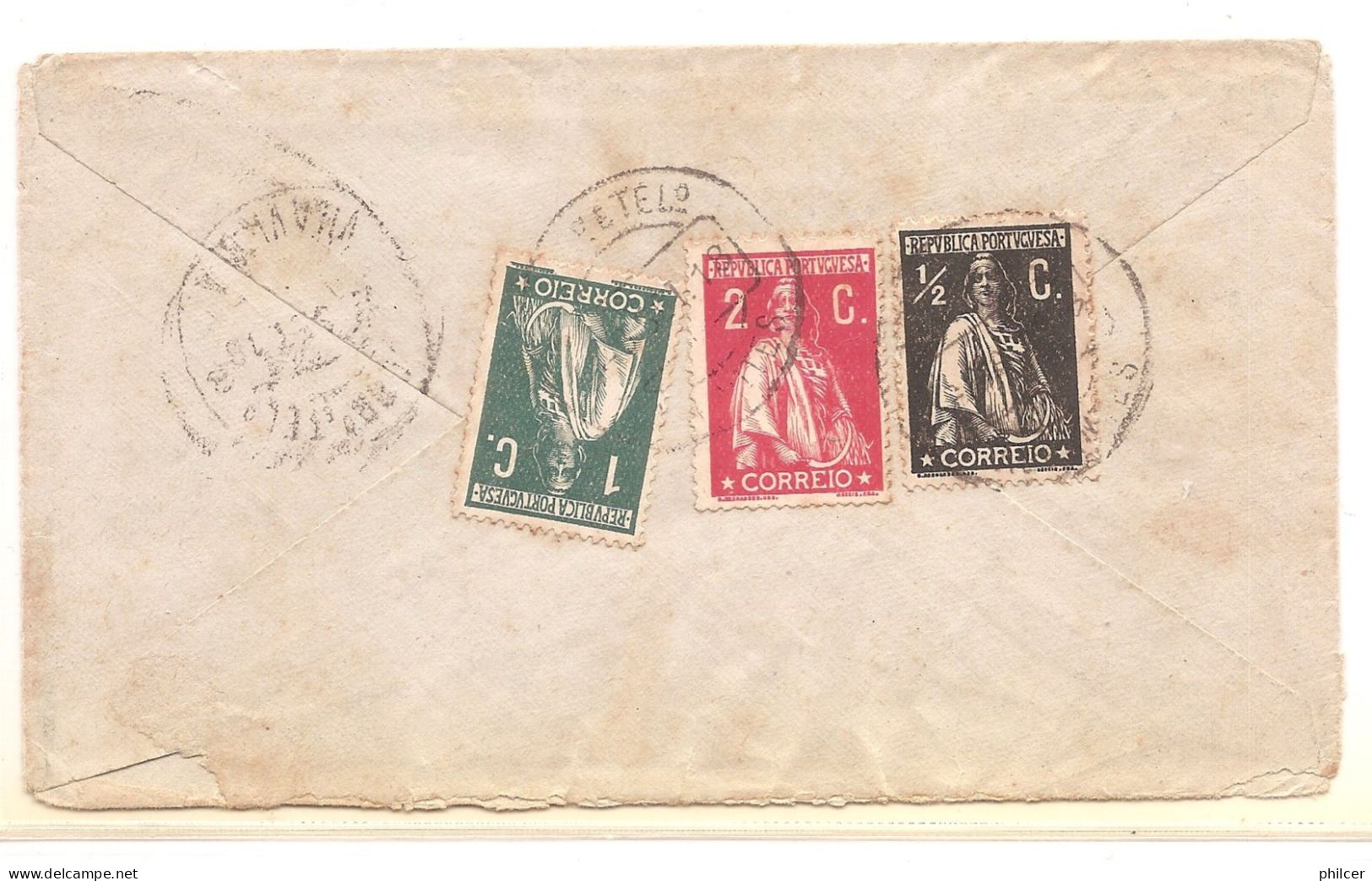 Portugal, 1918, # 207..., Abrantes-Vila Viçosa - Storia Postale