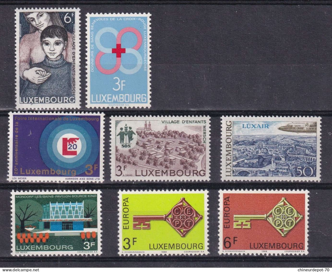 Timbres    Luxembourg Neufs ** Sans Charnières  1968 - Neufs