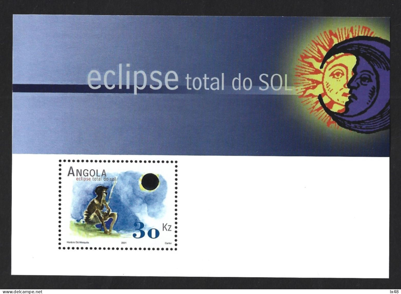 Total Eclipse Of The Sun 2001. Sun. Moon. Solar Eclipse. Totale Sonnenfinsternis 2001. Totale Zonsverduistering 2001. Zo - Sterrenkunde