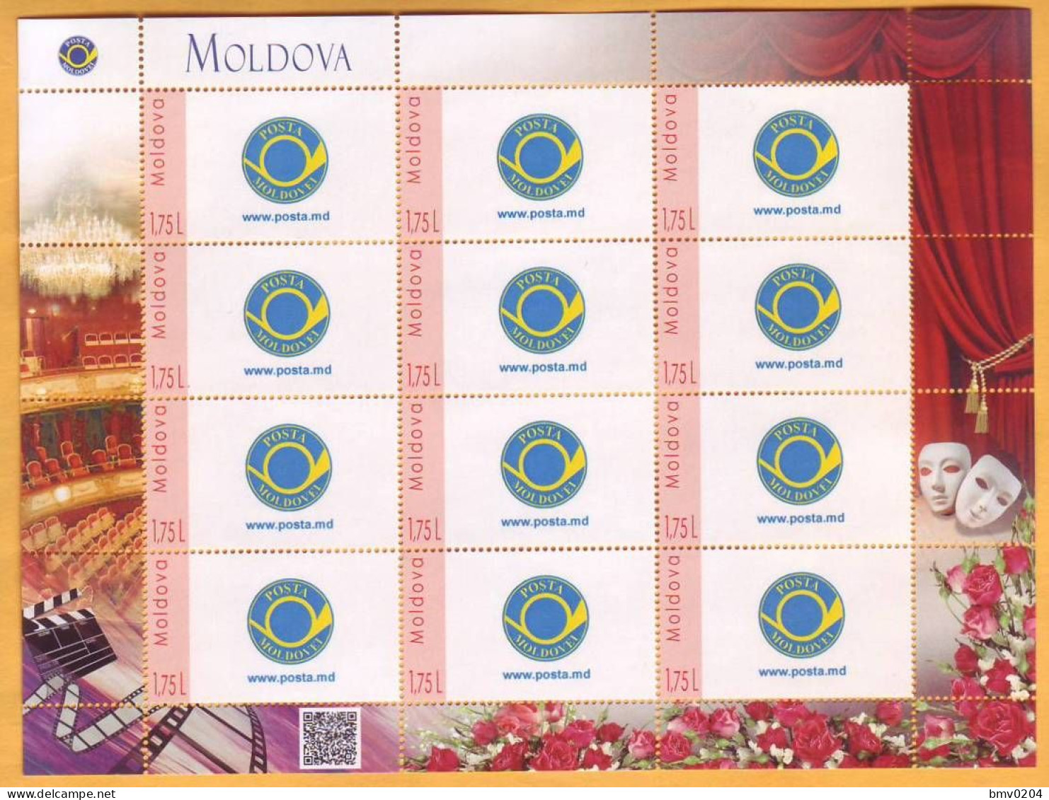 2015 Moldova  7 Sheets  Personalized Release III - Sport, Art, Medicine, Space, Literature, Theater, Cinema. Mint - Moldavie