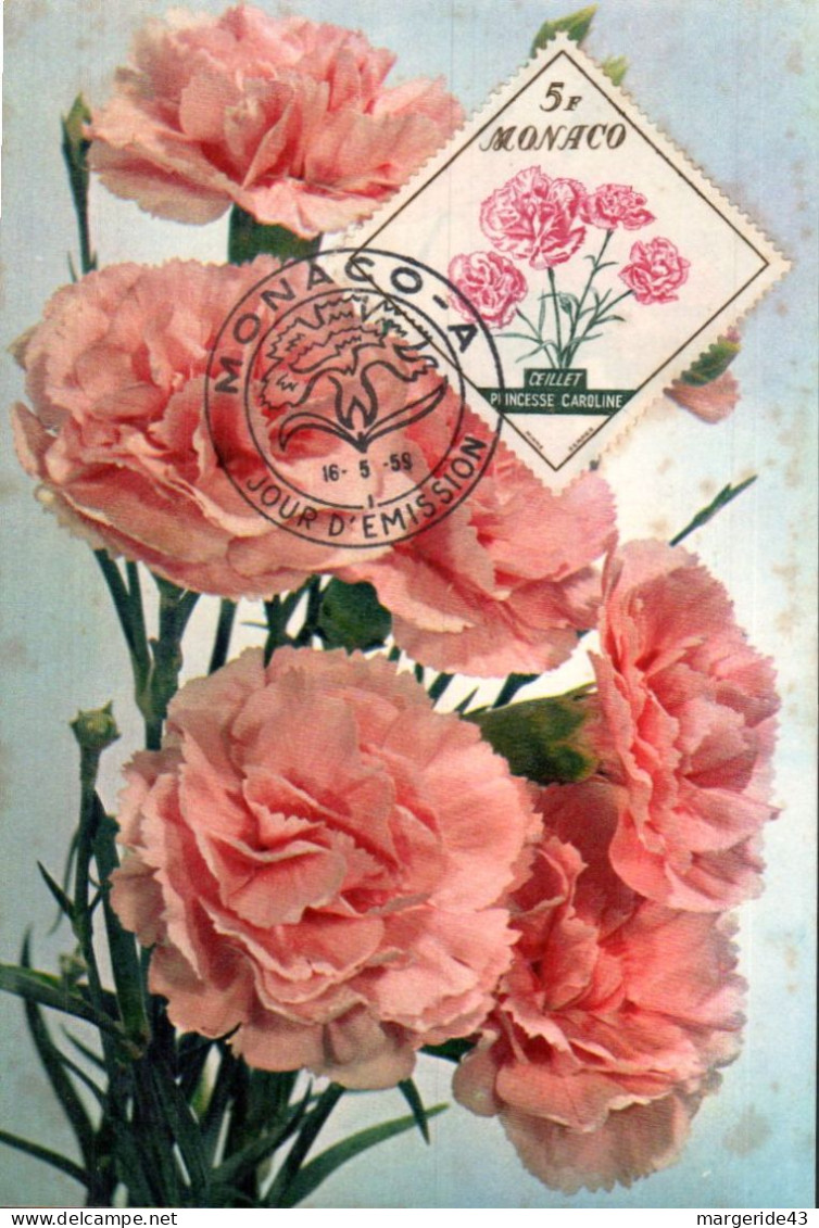 MONACO CARTE MAXIMUM 1959 ROSES - Maximum Cards