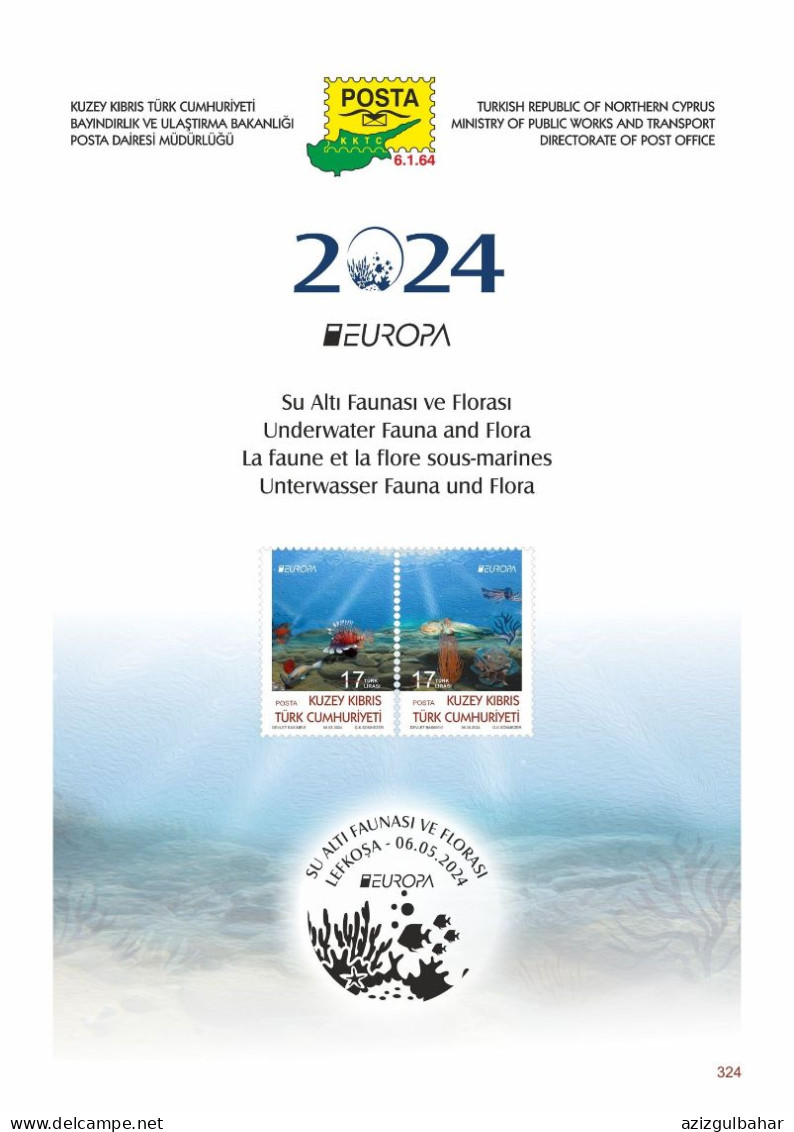 2024 -UNDERWATER FAUNA AND FLORA - STAMP SHEETS - 2024