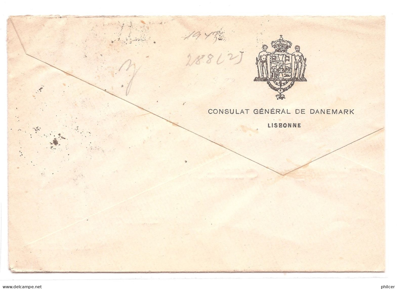 Portugal, 1924, # 286, Lisboa-Copenhagen - Cartas & Documentos