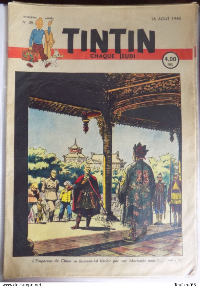 Tintin N° 35;1948 Couv. Cuvelier - Tintin