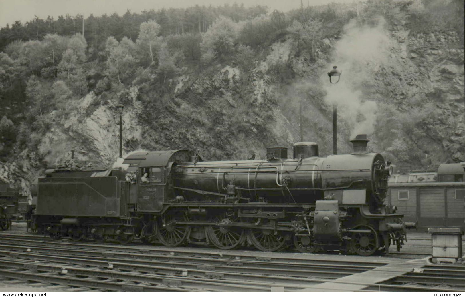Locomotive 64-049 - Cliché Jacques H. Renaud, Trois-Ponts 1955 - Treni