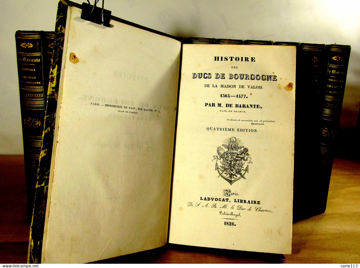 BARANTE Prosper Brugiere Baron De - HISTOIRE DES DUCS DE BOURGOGNE DE LA MAISON DE VALOIS - 1364-1477 - 1 - 1801-1900