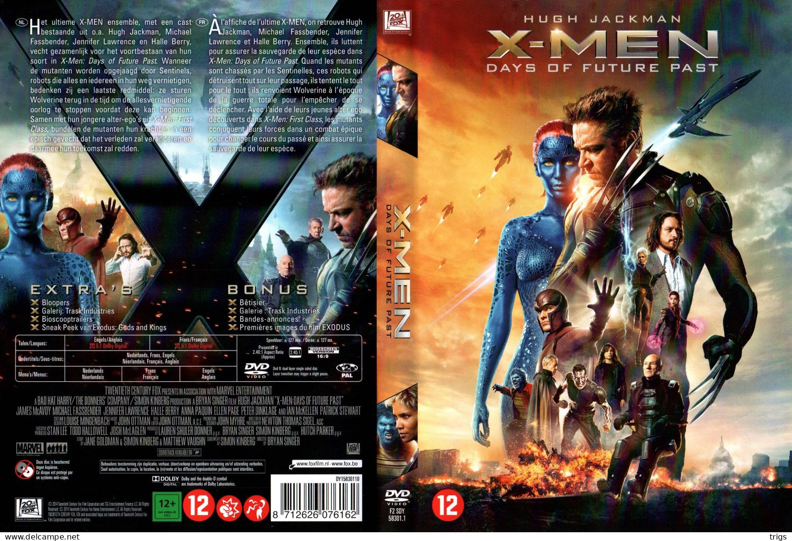 DVD - X Men: Days Of Future Past - Actie, Avontuur