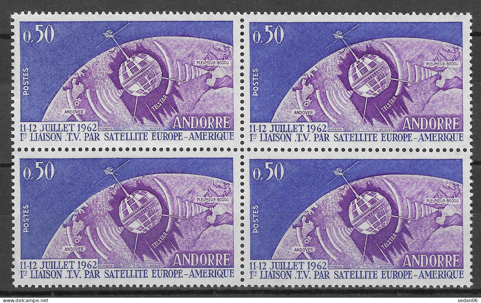 ANDORRE FRANCAIS N°165** En Boc De 4 Valeurs - Cote 10.00 € - Unused Stamps